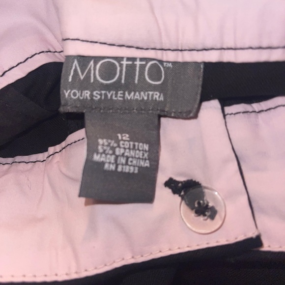 Motto QVC Womens Black Pants‎ 12 NWT Stretch - Picture 4 of 5